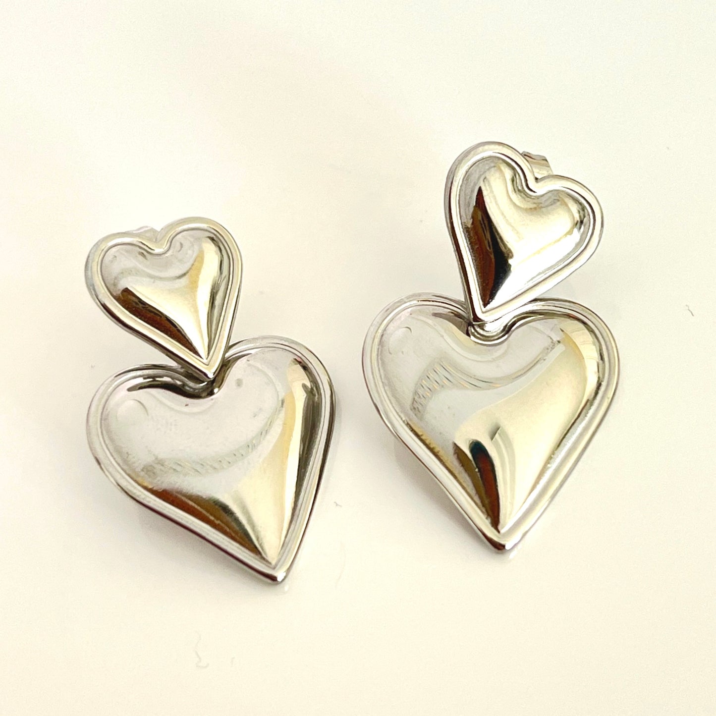 Aretes Double Hearts