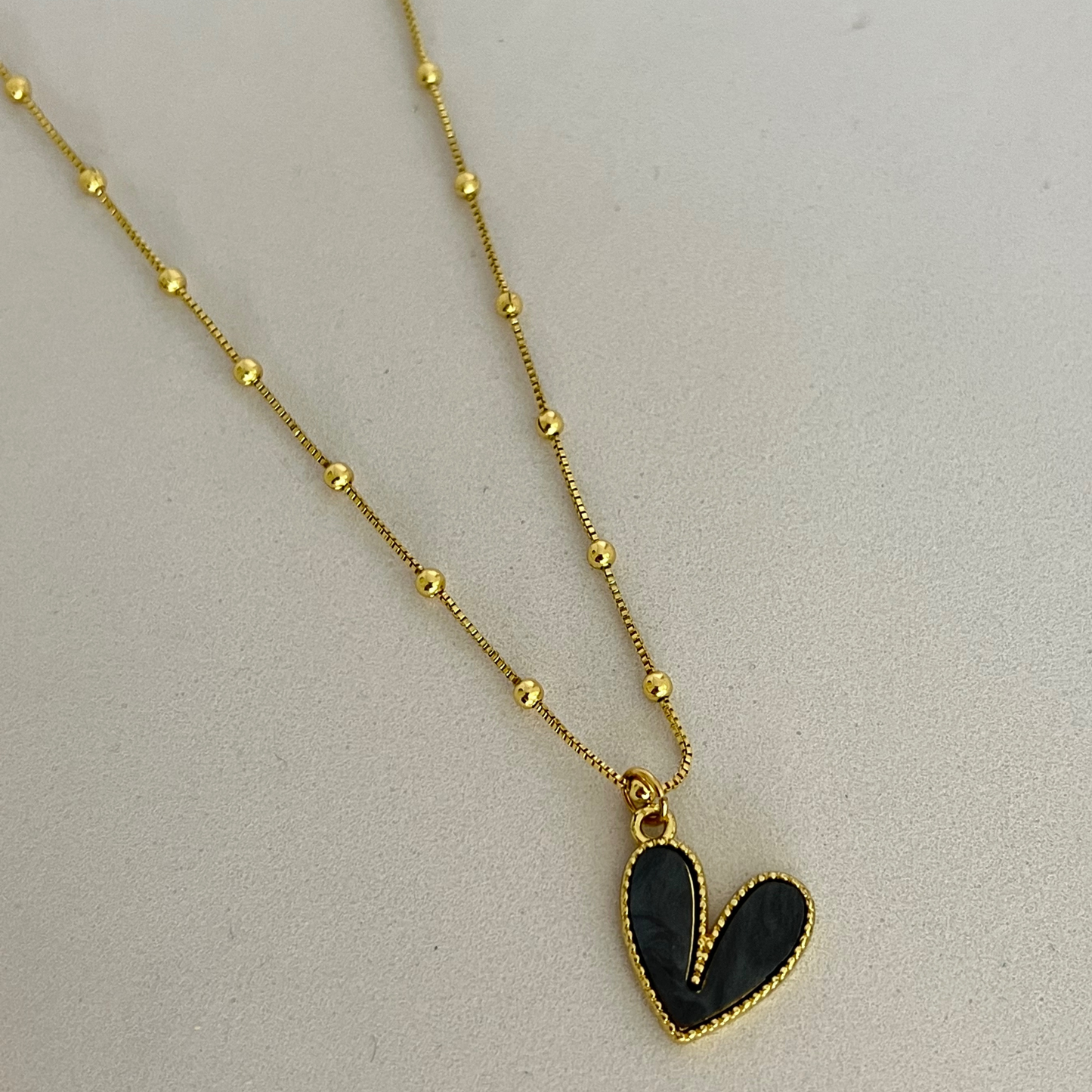 Necklace Black Heart
