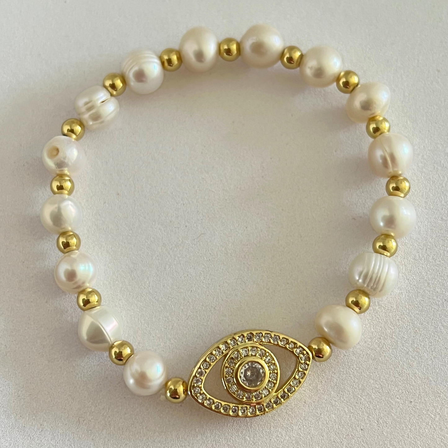 Pulsera Pearl Evil Eye