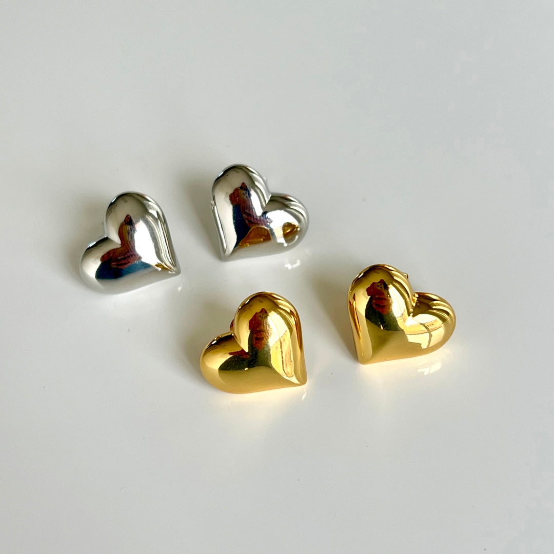 Aretes Chunky Heart Medium