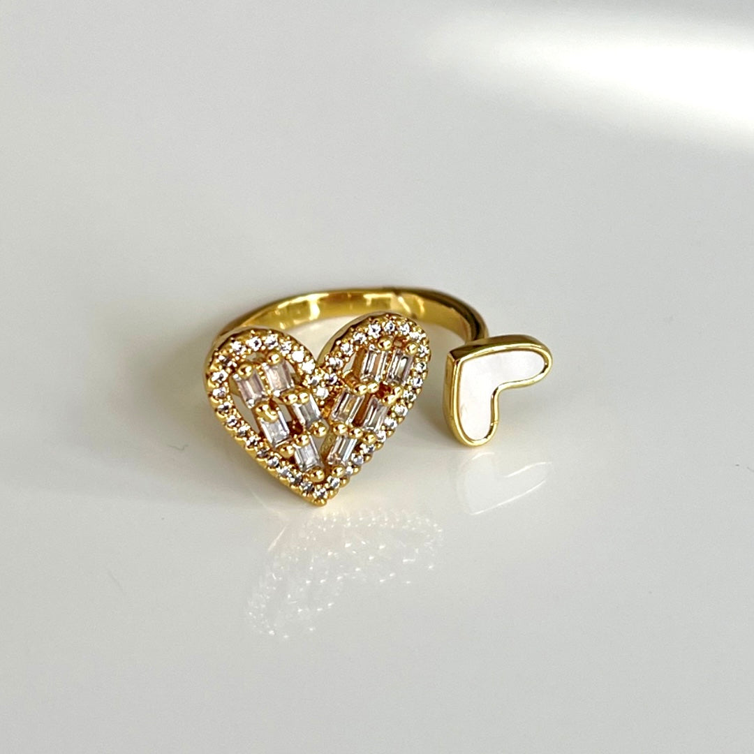 Anillo Crystal&Nacar Heart