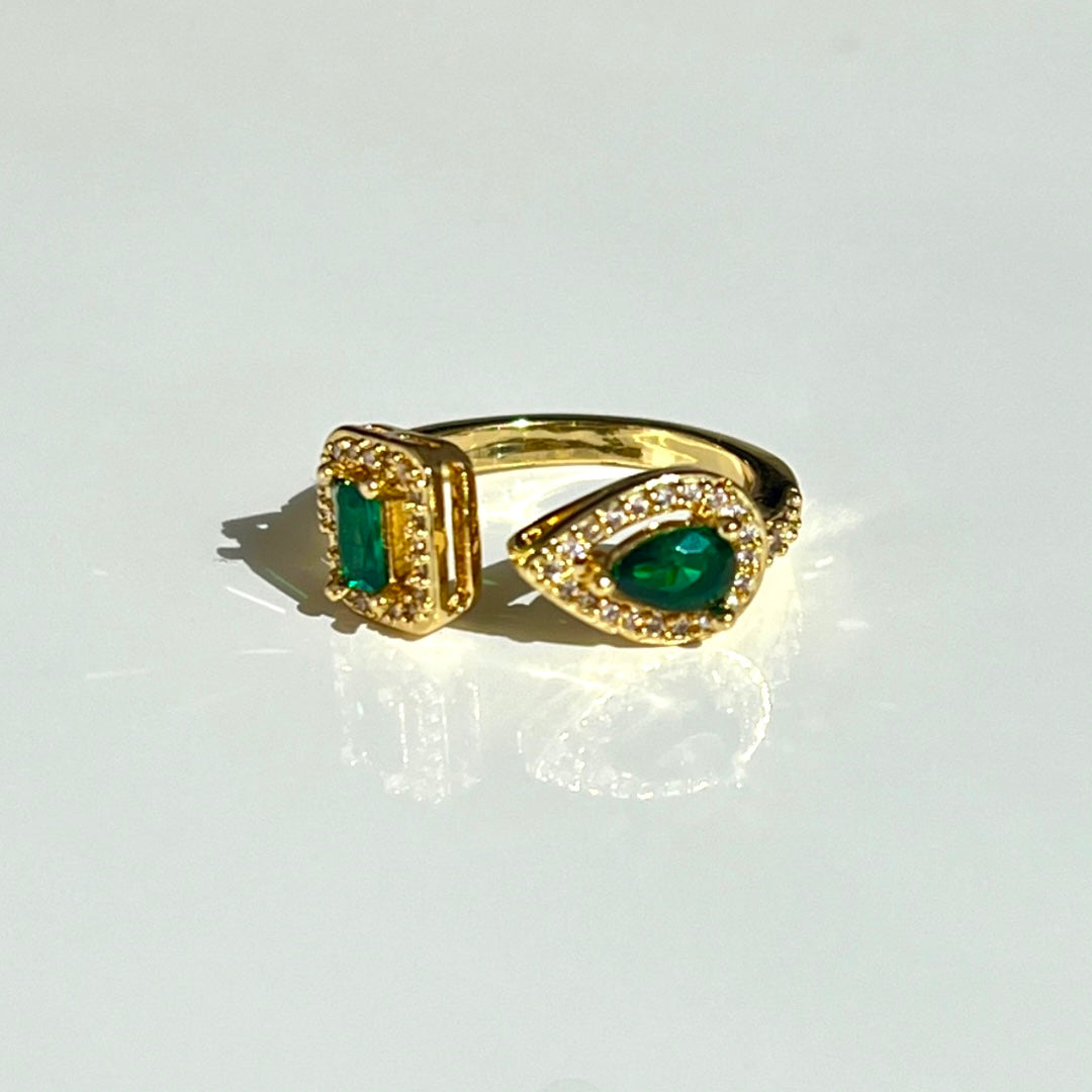 Anillo Crystal Green