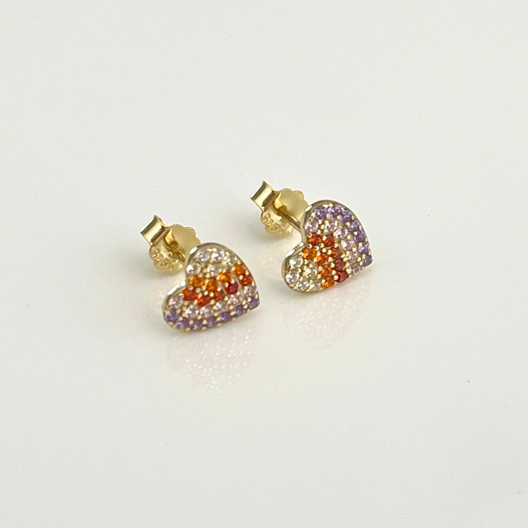 Aretes Heart Colors