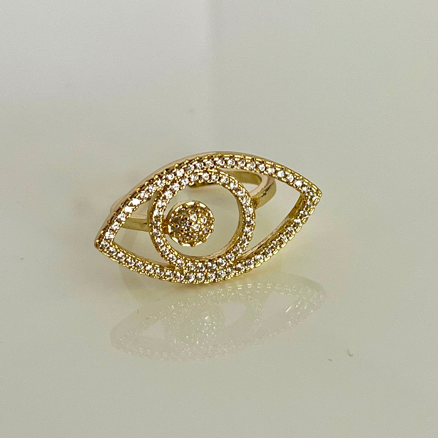 Anillo Evil eye crystal