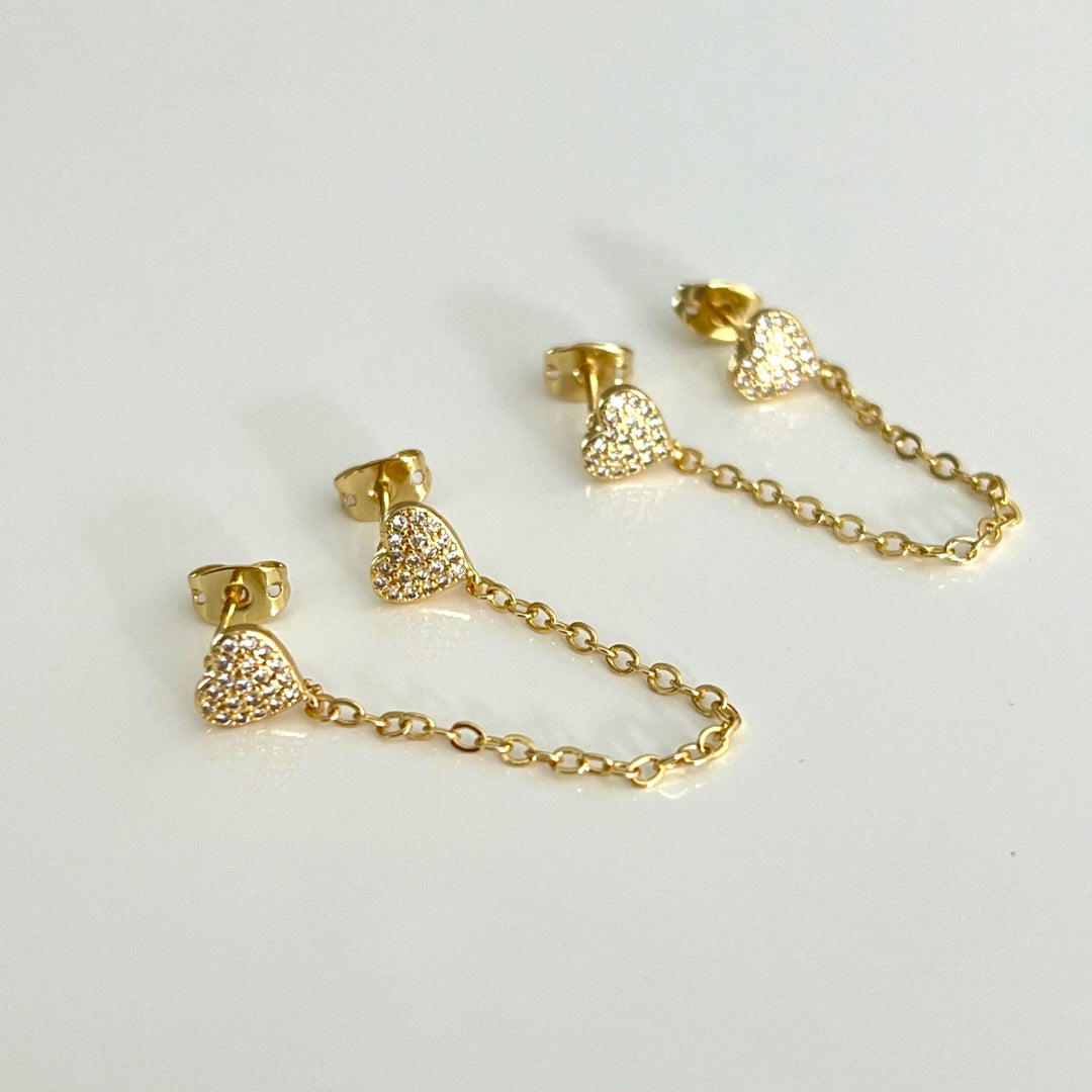 Aretes Double Heart