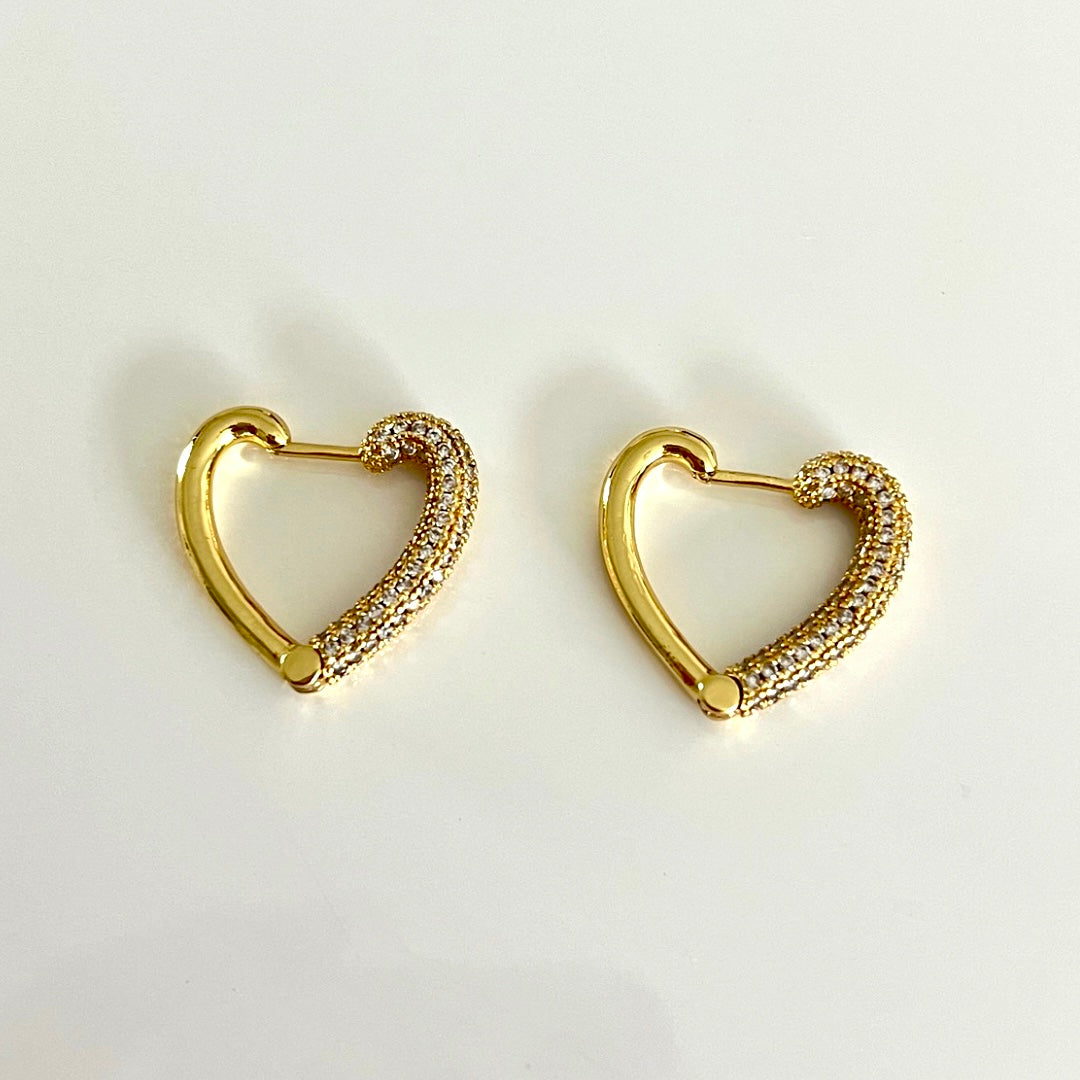 Aretes Heart Half