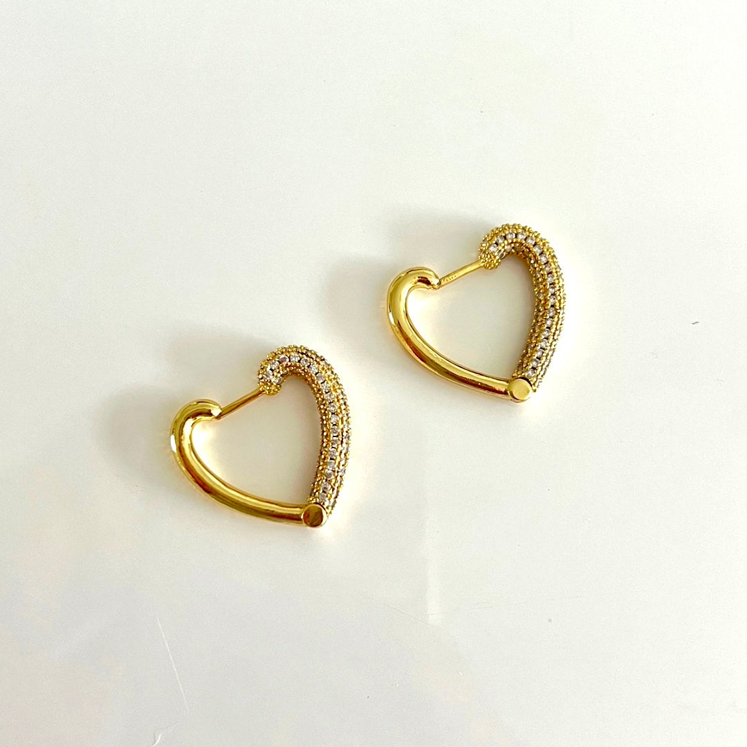 Aretes Heart Half