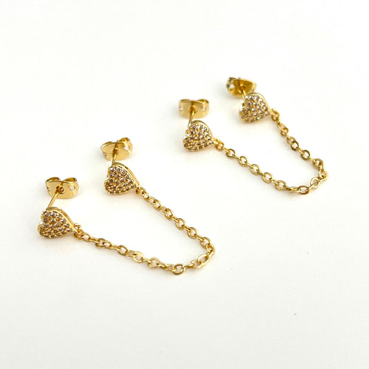 Aretes Double Heart