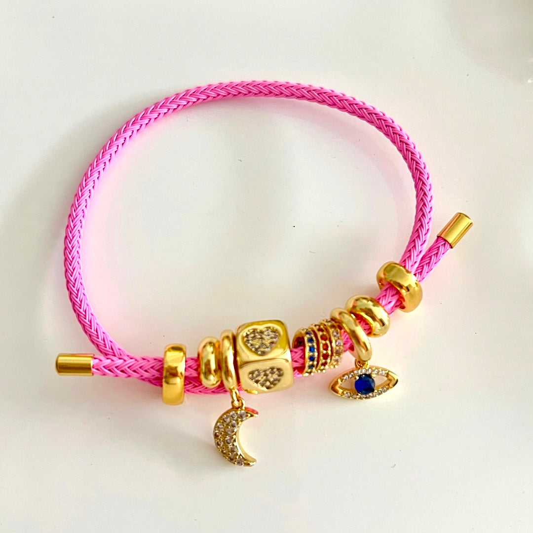 Pulsera Cordón Charms