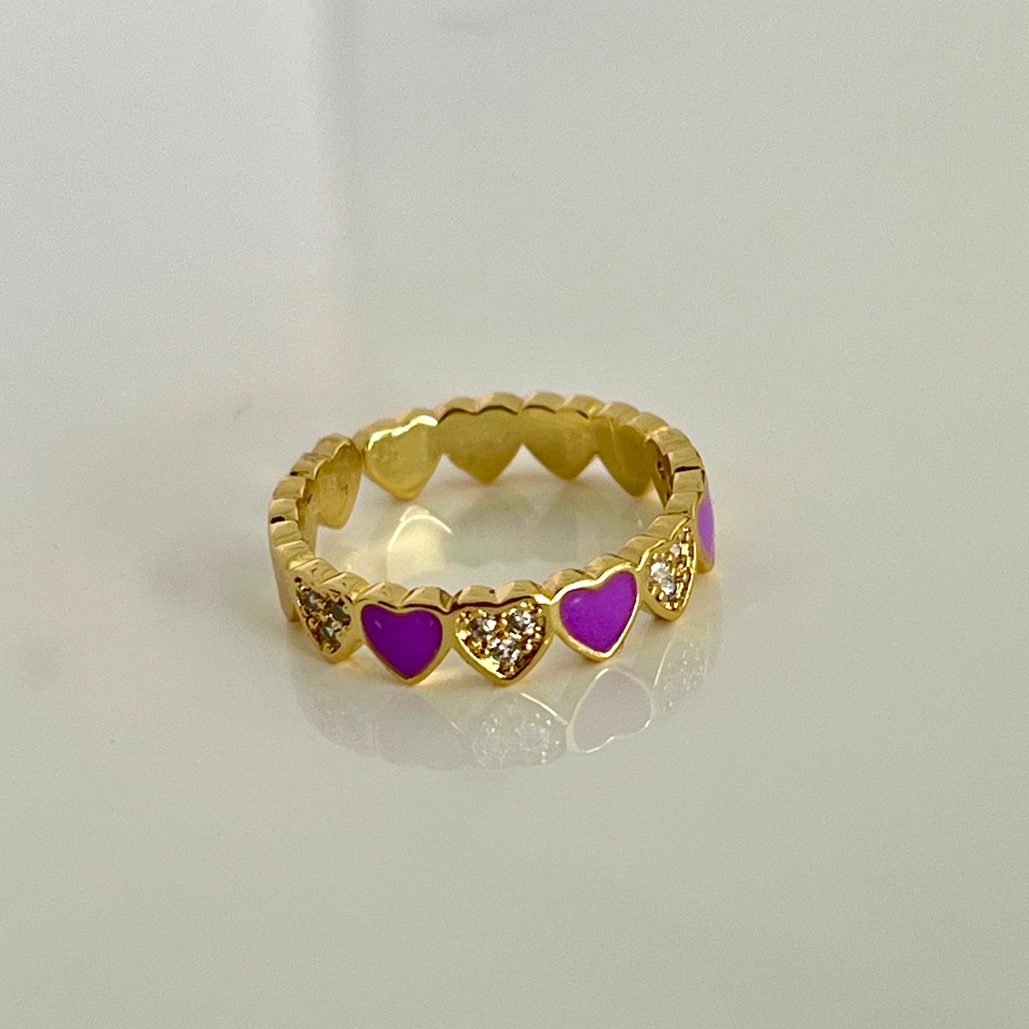 Anillo Enamel Hearts