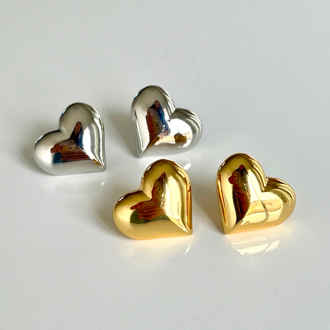 Aretes Chunky Heart Medium