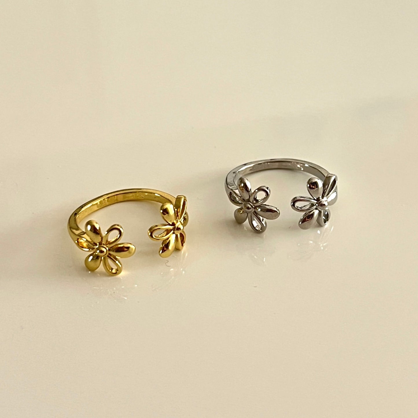 Anillo Two Flowers