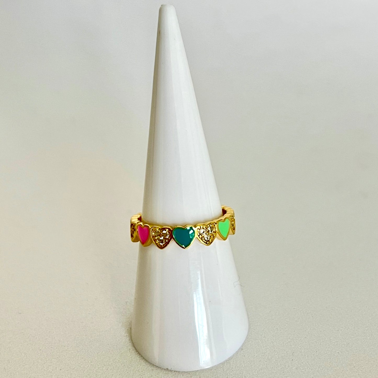 Anillo Enamel Hearts