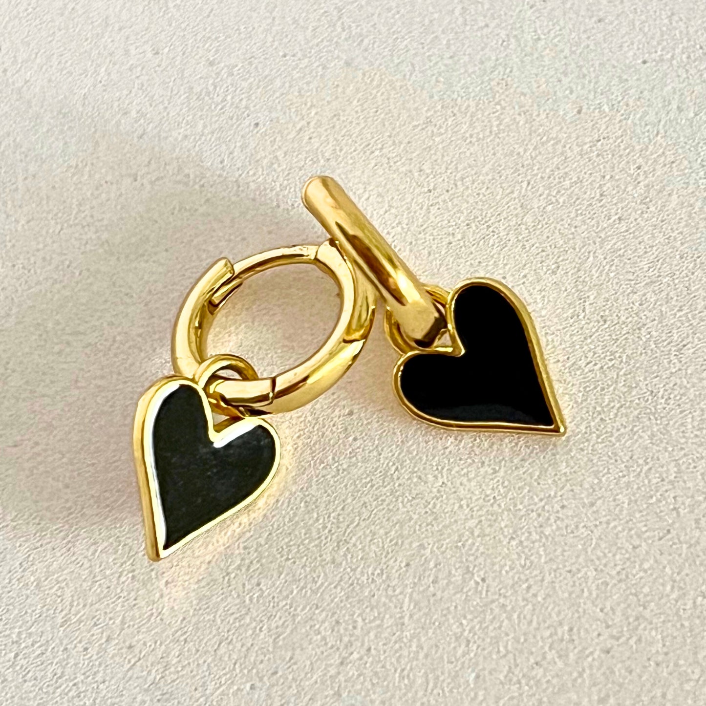 Mini Heart Hoops Enamel