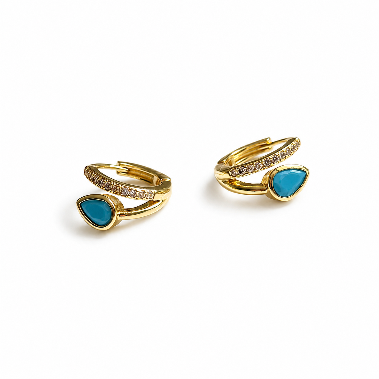 Aurora Gem Huggie Earrings
