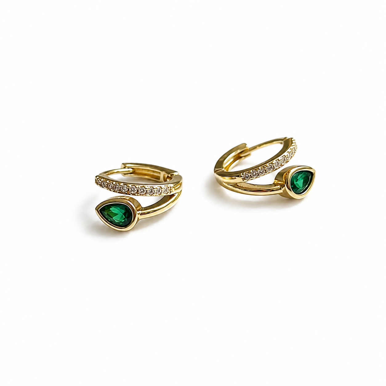 Aurora Gem Huggie Earrings