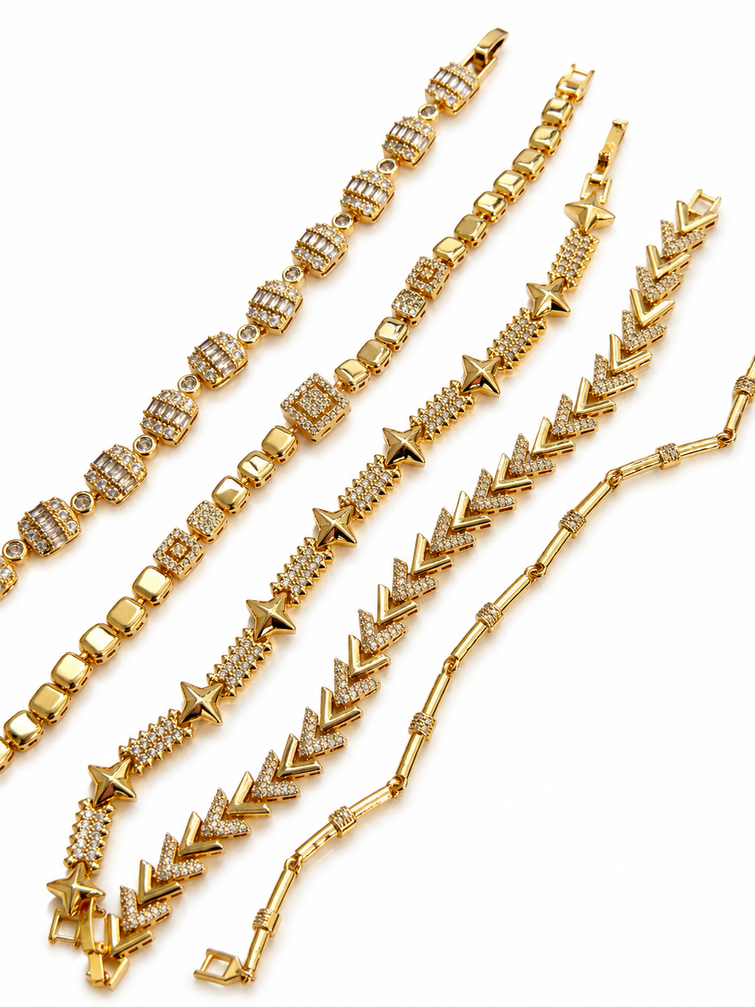 Golden Glam Bracelets