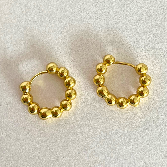 Aretes Hoops beads