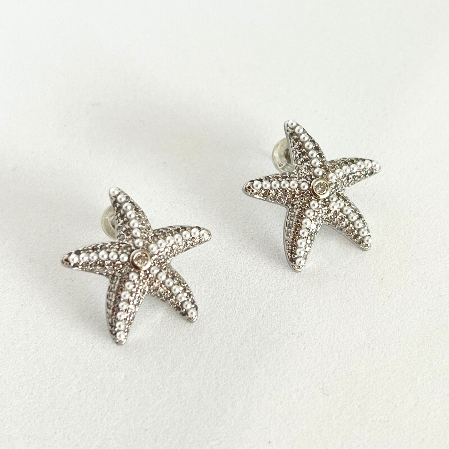 Aretes Star Fish Pearls