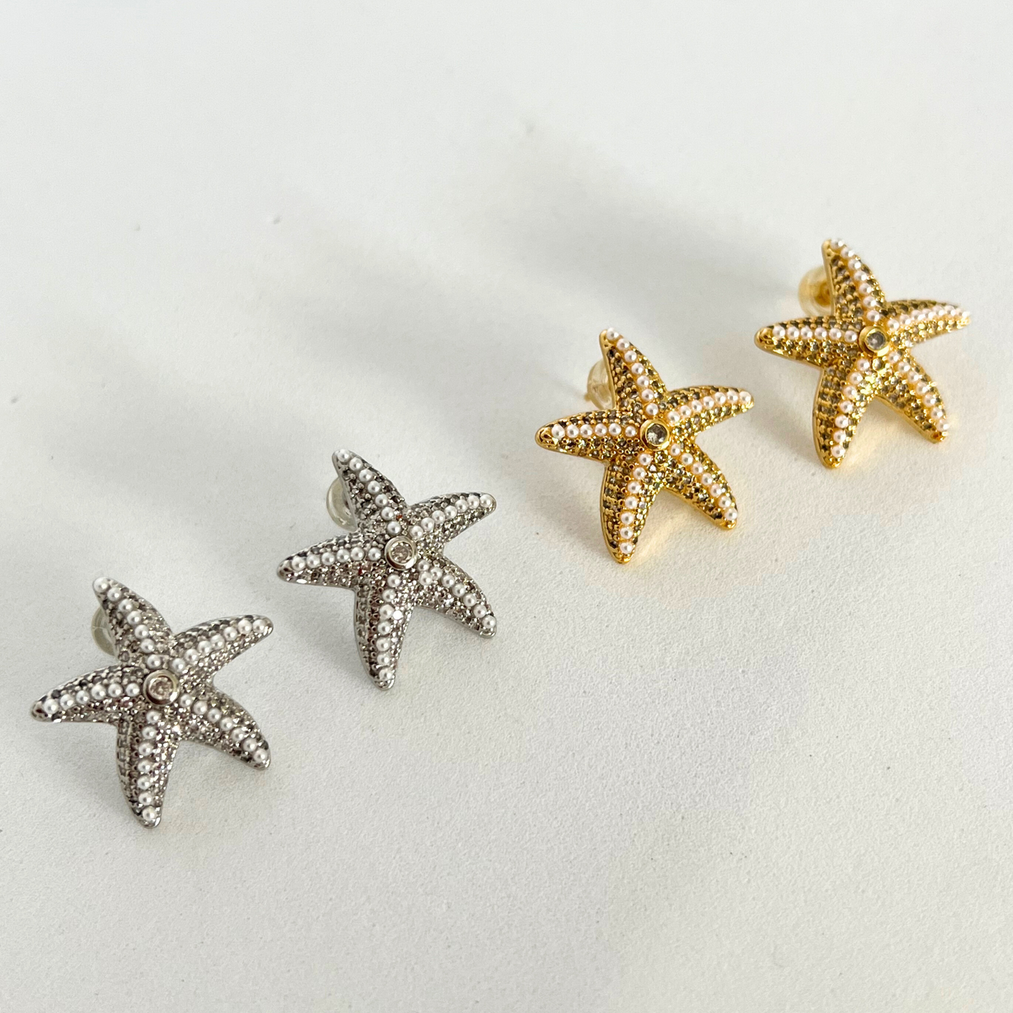 Aretes Star Fish Pearls