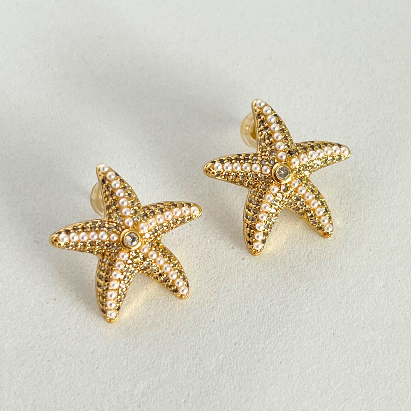 Aretes Star Fish Pearls