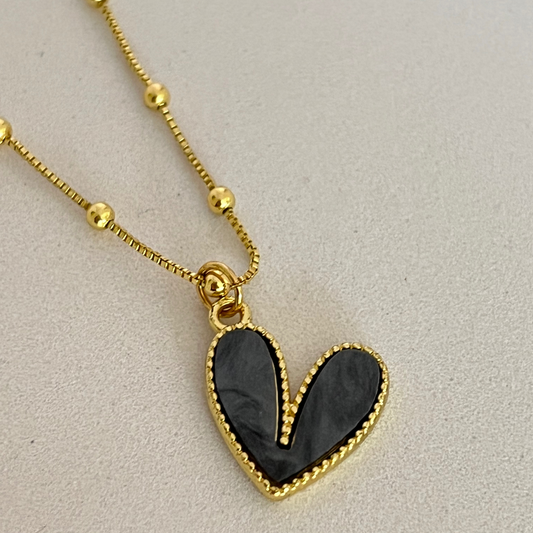 Necklace Black Heart
